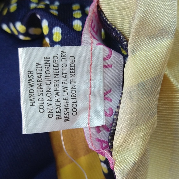 NEW! Sassy Jones Printed Wrap Topper Robe with Belt, Yellow & Blue - Picture 16 of 16